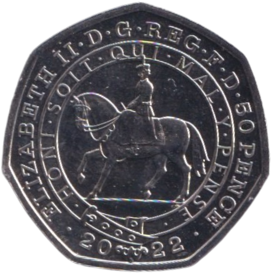 2022 FIFTY PENCE PLATINUM JUBILEE ( BU )