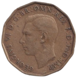 1946 THREE PENCE ( FINE ) REF-1