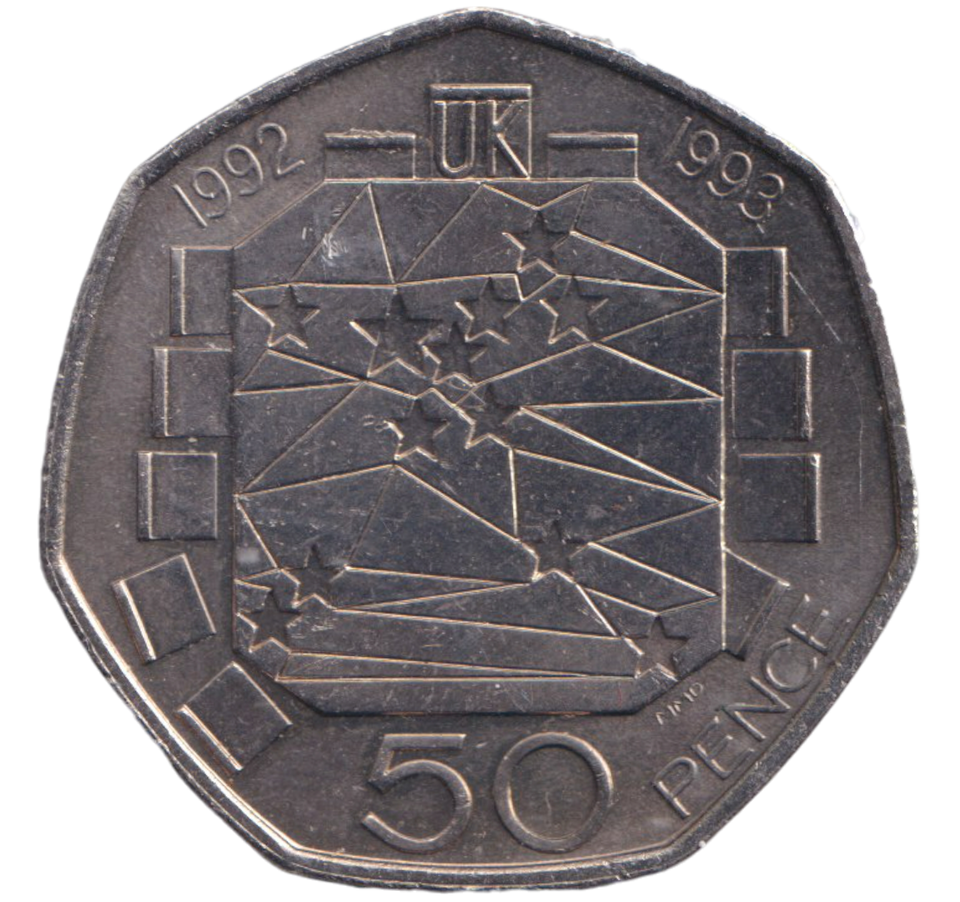 1993 EEC LARGE 50P UNITED KINGDOM ( CIRC )