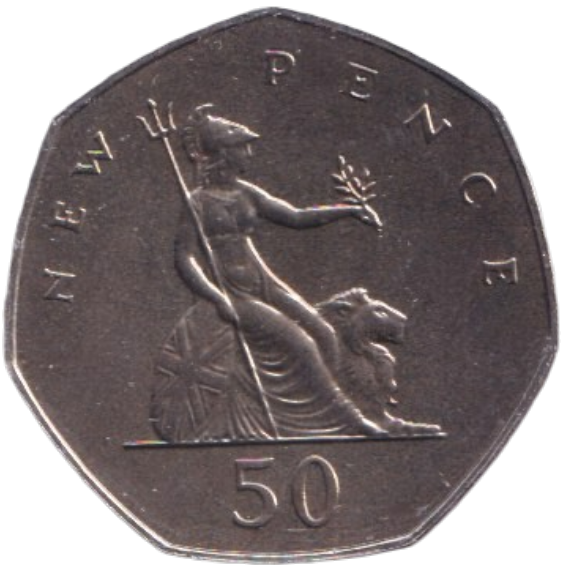 1974 FIFTY PENCE ( BU )