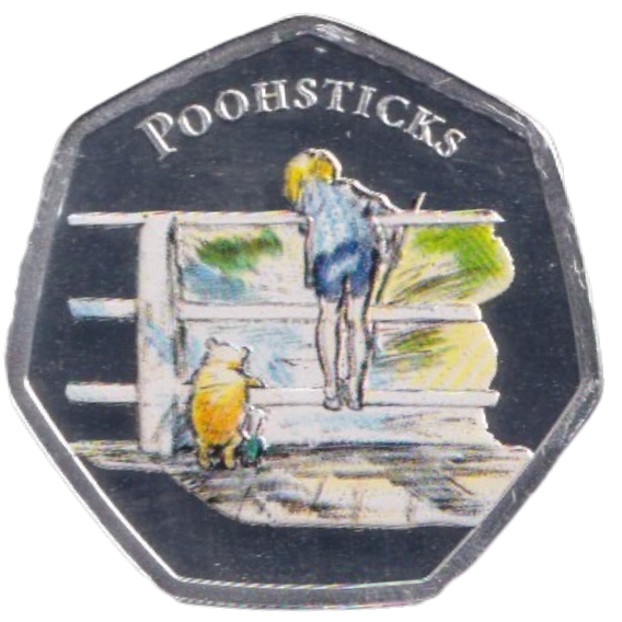 2020 SILVER PLATED 50P SHAPED COIN WINNIE THE POOH (Copy)