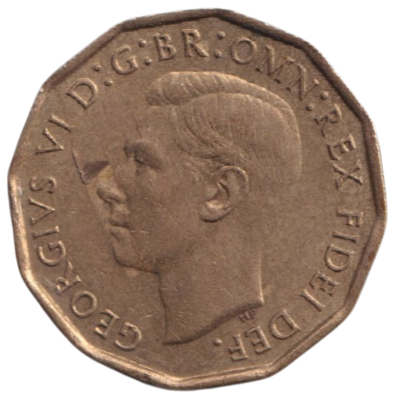 1950 THREEPENCE ( AUNC ) REF-33