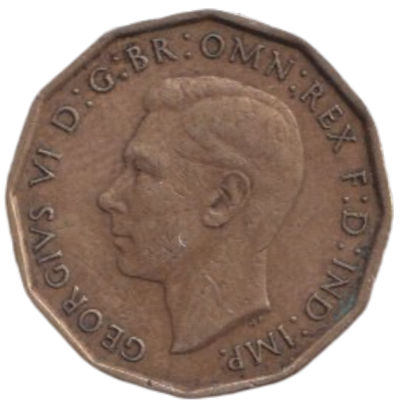 1946 THREE PENCE ( FINE ) REF-14