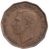 1946 THREE PENCE ( FINE ) REF-14