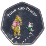 2020 SILVER PLATED 50P SHAPED COIN WINNIE THE POOH