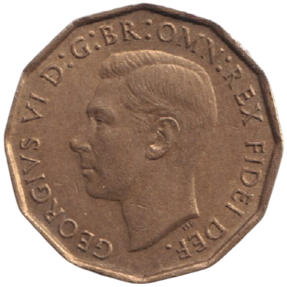 1950 THREEPENCE ( AUNC ) REF-35