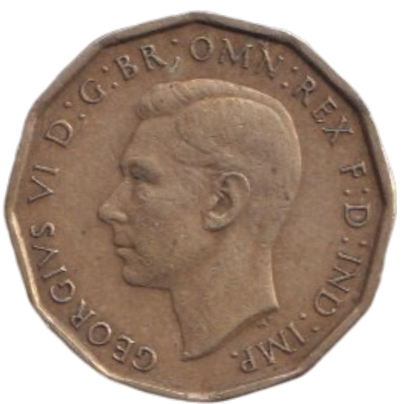 1946 THREE PENCE ( FINE ) REF-5