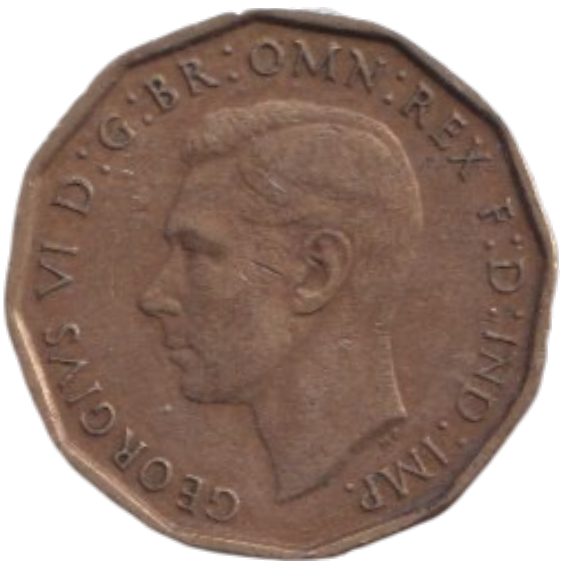 1946 THREE PENCE ( FINE ) REF-20
