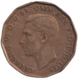 1946 THREE PENCE ( FINE ) REF-20