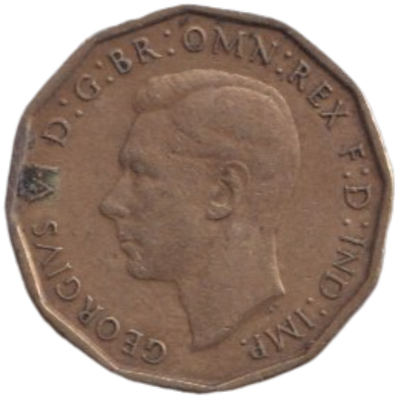 1946 THREE PENCE ( FINE ) REF-21
