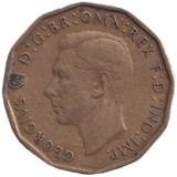 1946 THREE PENCE ( FINE ) REF-21