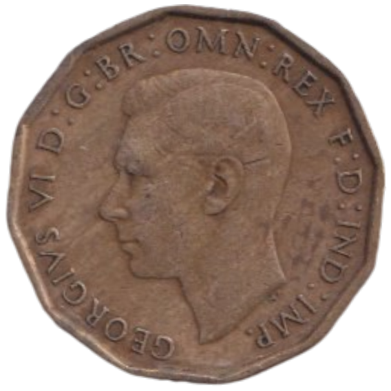 1946 THREE PENCE ( FINE ) REF-25