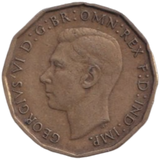 1946 THREE PENCE ( FINE ) REF-17
