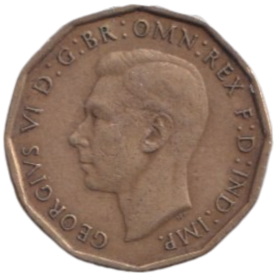 1946 THREE PENCE ( FINE ) REF-8