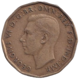 1946 THREE PENCE ( FINE ) REF-8