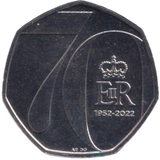 2022 FIFTY PENCE PLATINUM JUBILEE ( BU )