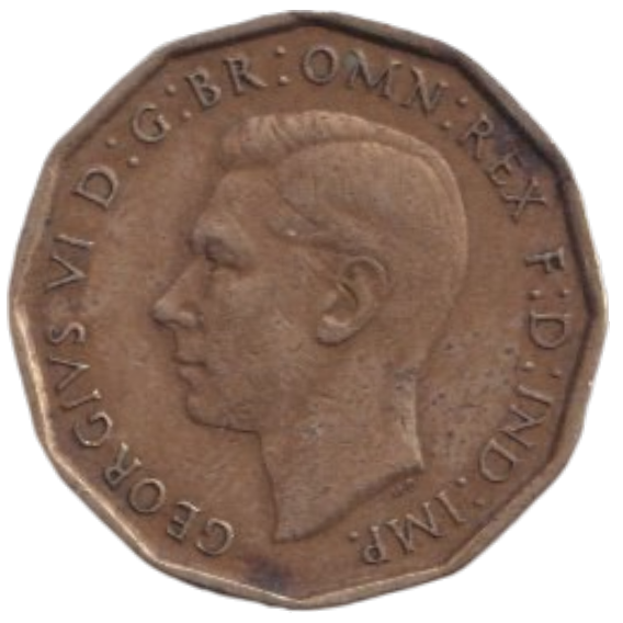 1946 THREE PENCE ( FINE ) REF-16