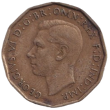 1946 THREE PENCE ( FINE ) REF-16