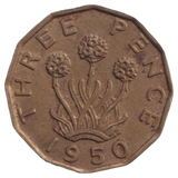 1950 THREEPENCE ( AUNC ) REF-32