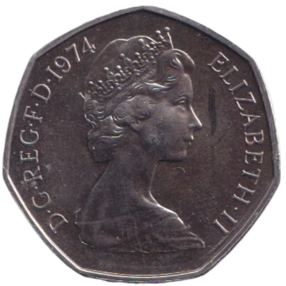1974 FIFTY PENCE ( BU )