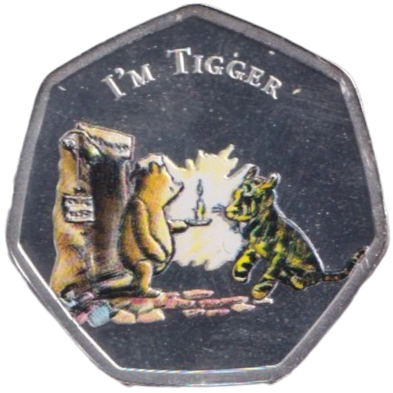 2020 SILVER PLATED 50P SHAPED COIN WINNIE THE POOH