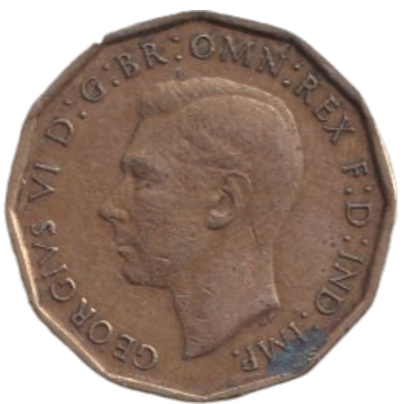 1946 THREE PENCE ( FINE ) REF-7