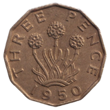 1950 THREEPENCE ( AUNC ) REF-34