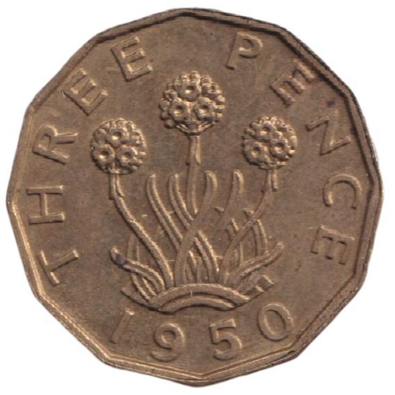 1950 THREEPENCE ( AUNC ) REF-39
