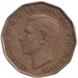 1946 THREE PENCE ( FINE ) REF-9