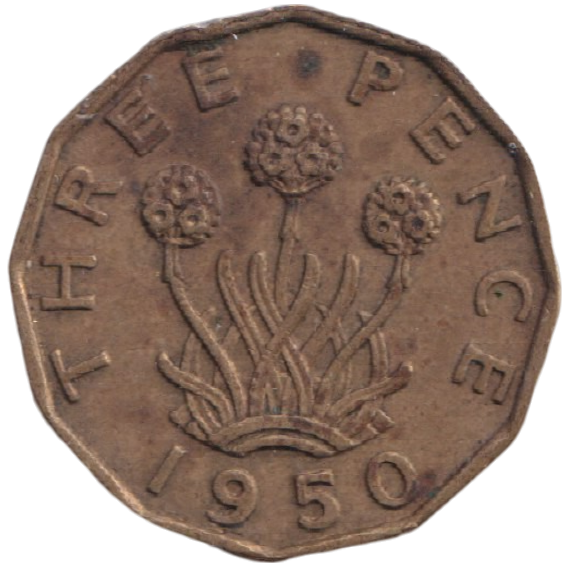 1950 THREEPENCE ( AUNC ) REF-41