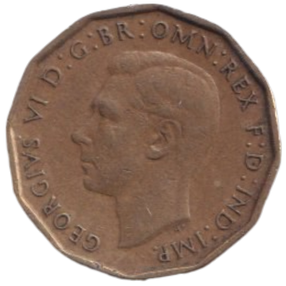 1946 THREE PENCE ( FINE ) REF-23