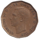 1946 THREE PENCE ( FINE ) REF-23