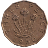 1950 THREEPENCE ( AUNC ) REF-31