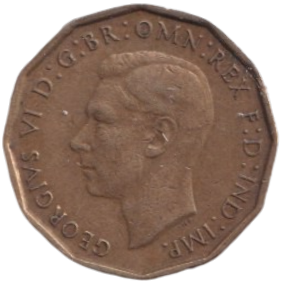 1946 THREE PENCE ( FINE ) REF-10