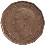 1946 THREE PENCE ( FINE ) REF-10