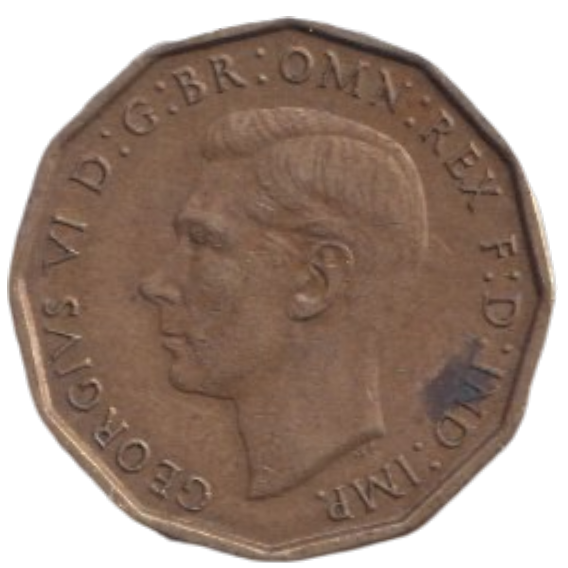 1946 THREE PENCE ( FINE ) REF-6