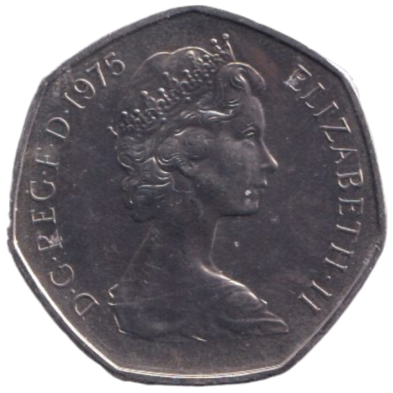 1975 FIFTY PENCE ( BU )