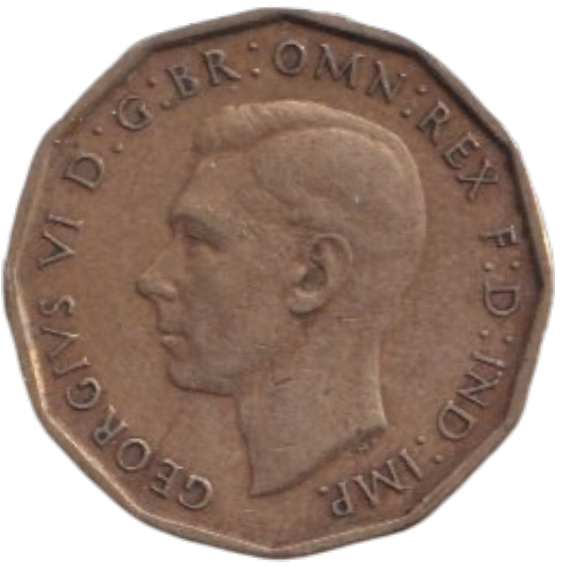1946 THREE PENCE ( FINE ) REF-4