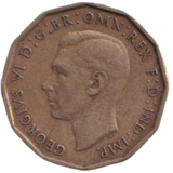 1946 THREE PENCE ( FINE ) REF-4