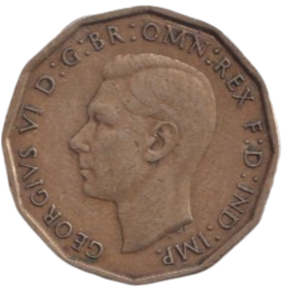 1946 THREE PENCE ( FINE ) REF-12
