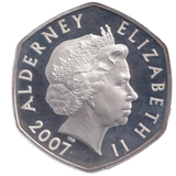 2007 SILVER PROOF FIVE POUND COIN ALDERNEY