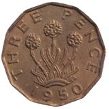 1950 THREEPENCE ( AUNC ) REF-42