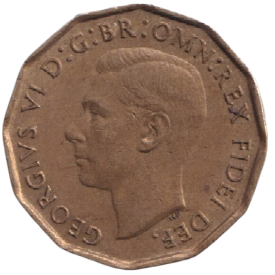 1950 THREEPENCE ( AUNC ) REF-40