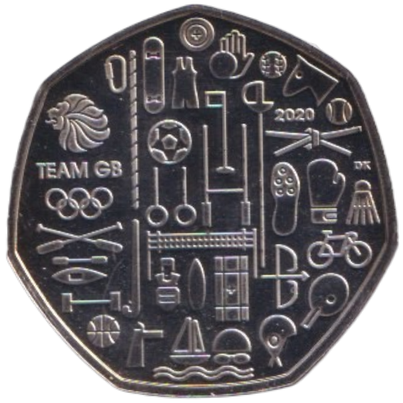 2020 FIFTY PENCE TOKYO OLYMPIC GAMES ( BU )