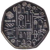 2020 FIFTY PENCE TOKYO OLYMPIC GAMES ( BU )