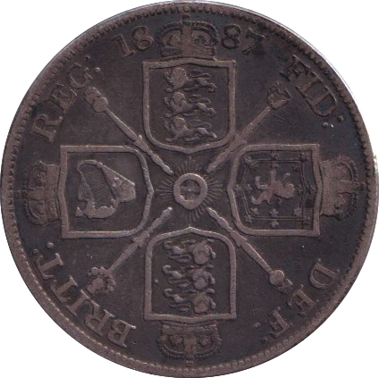 1887 DOUBLE FLORIN ( GF )