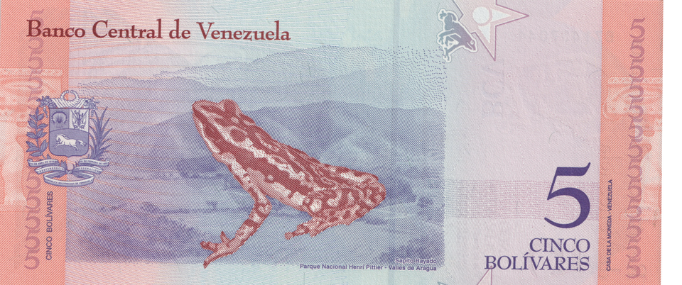 2018 VENEZUELA 5 BOLIVARES BANKNOTE REF-1849