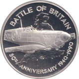 1990 SILVER PROOF TWO POUNDS BATTLE OF BRITAIN BAILIWICK OF JERSEY
