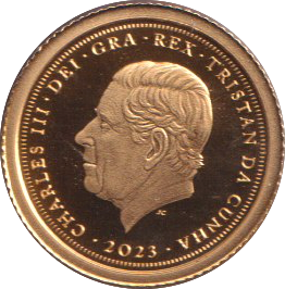 2023 GOLD PROOF FIVE POUND TRISTAN DA CUHNA
