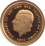 2023 GOLD PROOF FIVE POUND TRISTAN DA CUHNA